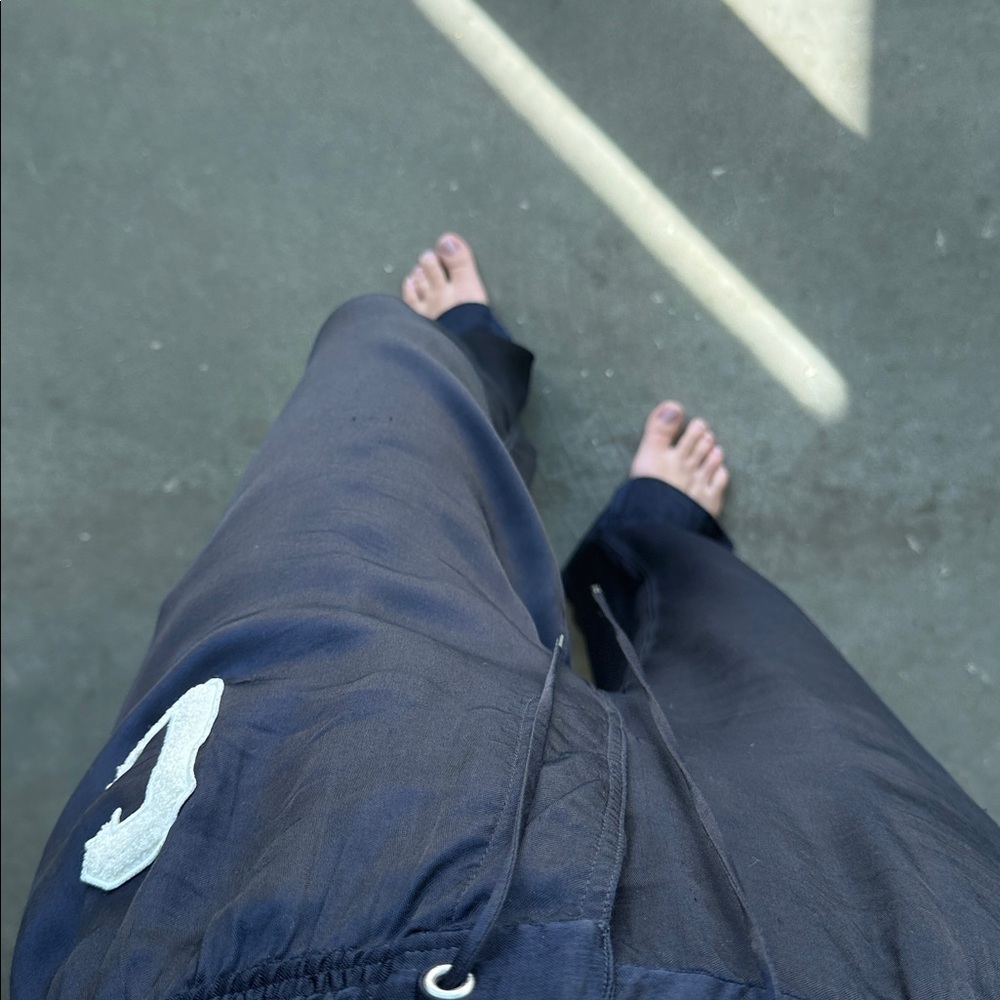 Celine Satin Track Pants Navy White Stripe - Picture 8 of 13